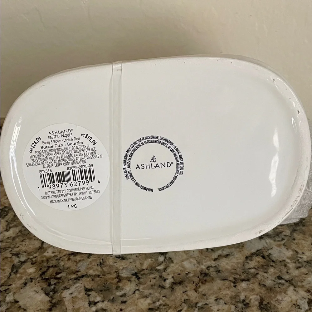 New White Rabbit Covered Butter Keeper - Picture 4 of 4